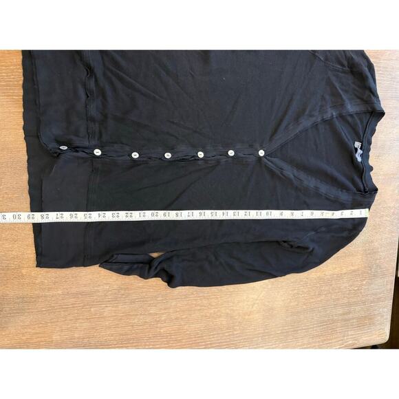 MICHAEL STARS Black Button Front Cardigan Sweater Top Shirt Jacket One size - Picture 7 of 8